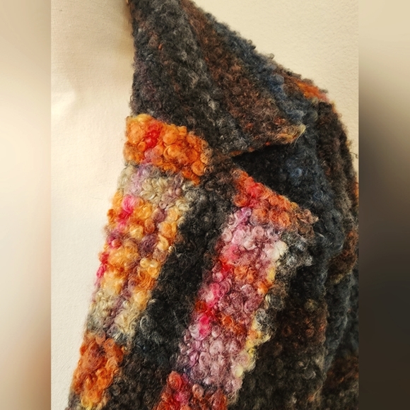 Charlie B Plaid Boulce Knit Coat Size XS - Picture 5 of 11